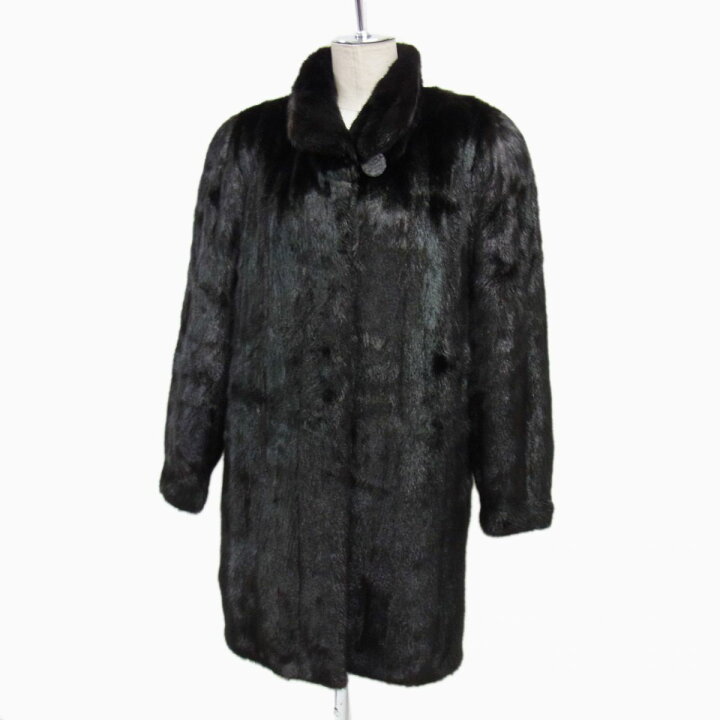 楽天市場】【中古】美品 高級毛皮◇MINK FUR ブラックミンクコート 毛 