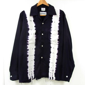 【中古】 18SS◆Needles×NOMA t.d. クラシックシャツ 絞り染め カットオフ タイダイ柄 日本製 ニードルズ ノーマティーディー メンズ