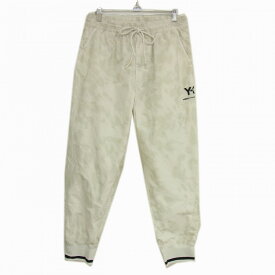 【中古】◇Y-3「M LEOPARD PRINT FOOTBALL PANTS」 フットボールパンツ ホワイトカモフラ アディダス×ヨウジヤマモト メンズ