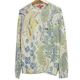 【中古】美品 即完品 24SS☆Supreme シュプリーム Printed Paisley Sweater プリンテッド ペイズリー サーマルニット 窪塚洋介着用 メンズ
