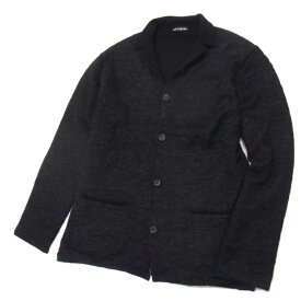 【中古】◇Issey miyake モヘヤウール ジャケット 2枚合わせ ブラック 霜降り柄 イッセイミヤケ メンズ 日本製