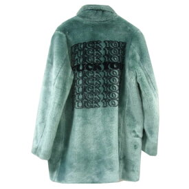 【中古】美品 17FW◆Supreme×HISTERIC GLAMOUR ファーコート Fuck You Faux Fur Coat シュプリーム×ヒステリックグラマー メンズ