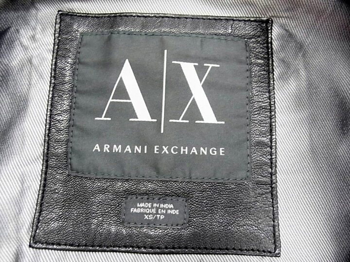 楽天市場】【中古】山羊革◇ARMANI EXCHANGE ゴートレザー ライダース  