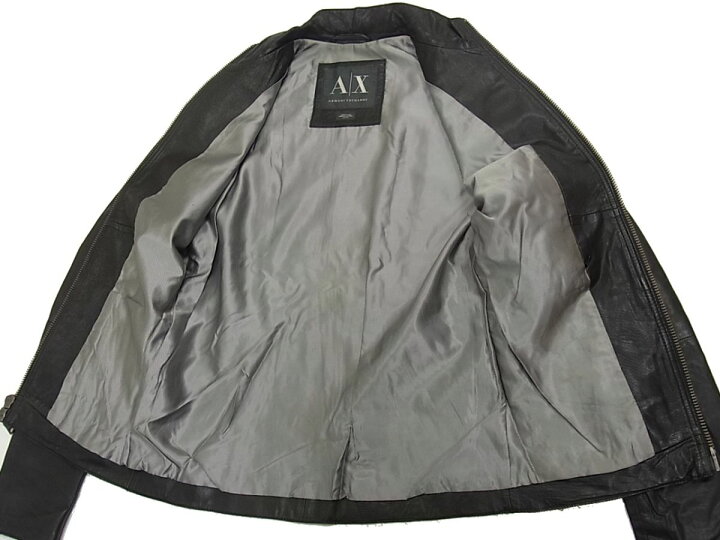 楽天市場】【中古】山羊革◇ARMANI EXCHANGE ゴートレザー ライダース 