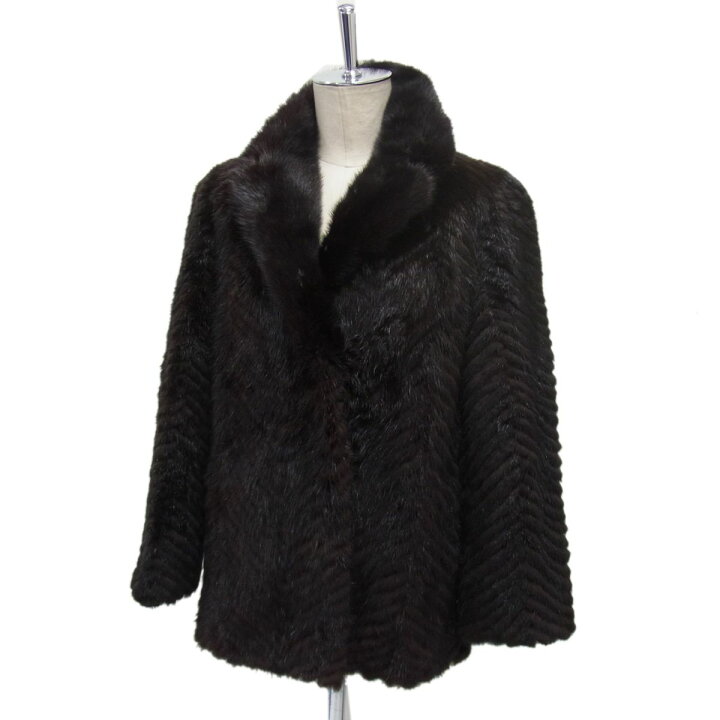 楽天市場】【中古】高級毛皮◇MINK FUR シェブロンカット ミンクコート 