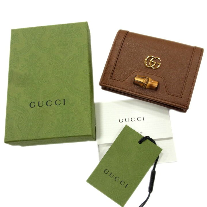 楽天市場】【中古】極美品○GUCCI グッチ ダブルG バンブー ミニ 財布  