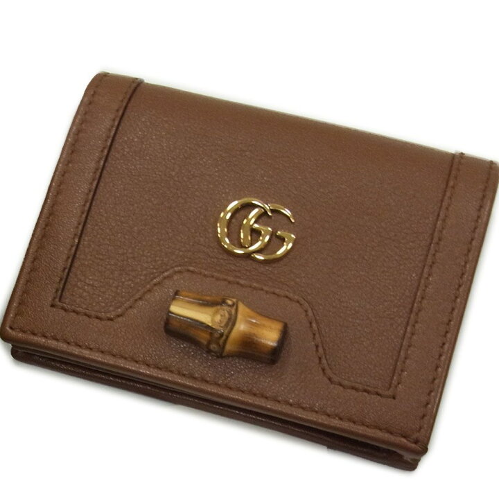 楽天市場】【中古】極美品○GUCCI グッチ ダブルG バンブー ミニ 財布  
