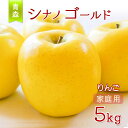 【青森県産りんご】りんご リンゴ 送料無料 林檎 ringo 2025年産 青森県産りんご ご家庭用 訳あり シナノゴールド 5kg (約12玉〜25玉入り) 産地直送 工藤農園 おいしい ※ りんご酢 りんご箱 りんごジュース