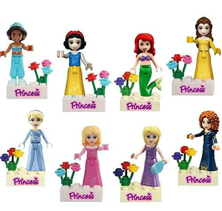 楽天市場 プリンセス プリンス ミニフィグ ミニフィギュア 8体セット ブロック フレンズ 互換 Blue Topazs 楽天市場店