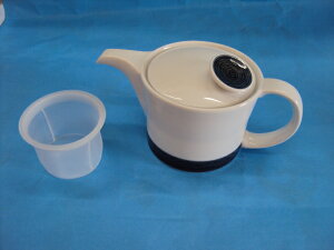 【白山陶器】 〜麻の糸〜 ポット(インディゴ)  (ストレーナー付き)セット ※【白山陶器】ストレーナー・ホワイトはステンレス・茶こしに代わりました(映像は前の写真です 》