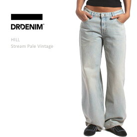 DR DENIM ドクターデニム HILL Low Rise Relax Wide Straight Stream Pale Vintage ジーンズ レディース ワイド ワイドパンツ ローライズデニム レディース ローライズジーンズ dr denim