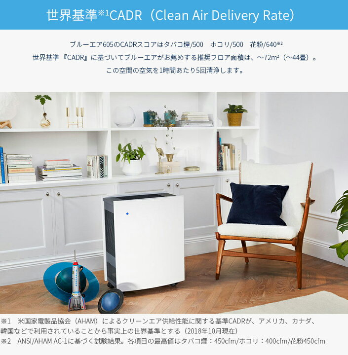 楽天市場】【好評につき完売】空気清浄機 ブルーエア Classic 605 75畳 