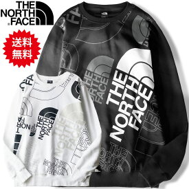 ノースフェイス トレーナー スウェット メンズ 長袖 THE NORTH FACE Graphic Injection Crew ノースフェイストレーナー レディース も着れる 黒 ブラック 白 ホワイト S M L XL LL 2L 3L コットン 裏起毛 US USA 海外モデル あす楽 送料無料