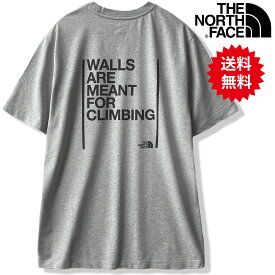 【 送料無料 】 ノースフェイス Tシャツ メンズ バックプリント THE NORTH FACE Walls Tee レディース も着れる 半袖Tシャツ グレー S M L XL LL 2L 3L 4L 5L XXL 2XL 大きいサイズ 人気 かっこいい おしゃれ プレゼント ザノースフェイス 海外モデル アメリカ