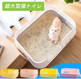 猫トイレ 大型 ねこ ネコトイレ ねこトイレ 大きめ 深い 深め 高い 便利 高め 飛び散らない 小型 大型 猫 トイレ 四角 猫砂 大容量 シンプル 開放式 飛散防止 飛散ガード ガード おしゃれ かわいい 水洗い 丸洗い