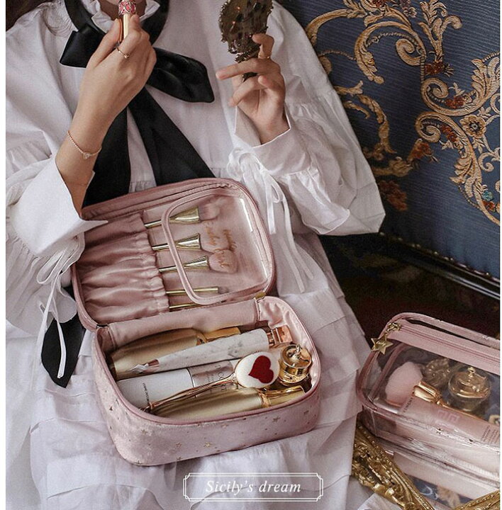 楽天市場】メイクポーチ 大きめ 化粧ポーチ コスメポーチ バニティ  