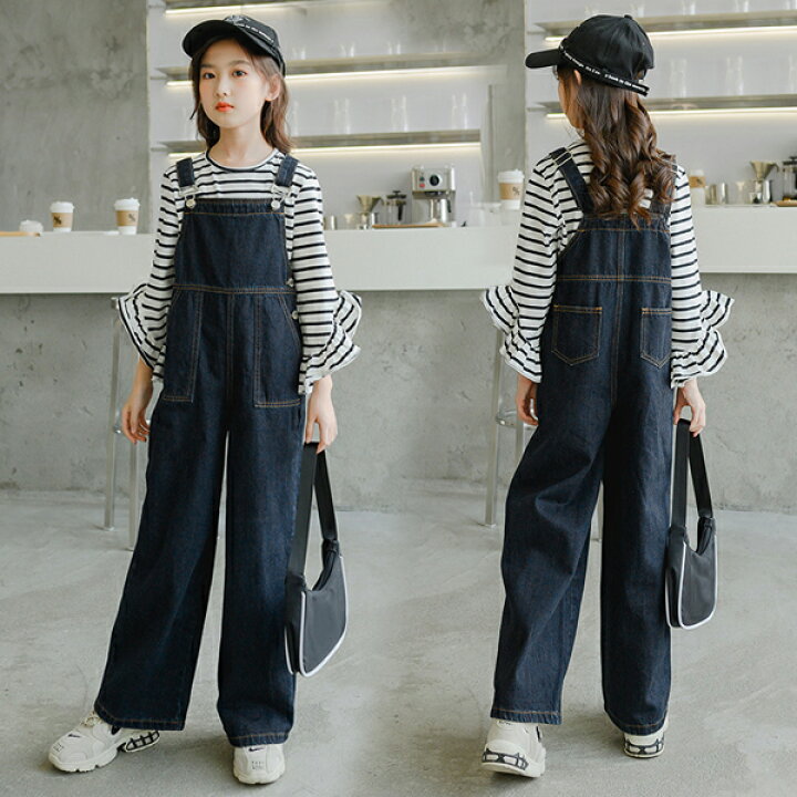 楽天市場】デニムオーバーオール キッズ デニムパンツ サロペット 