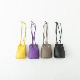 (24h限定★500円OFFクーポン)blancle ブランクレ S.LEATHER TUBE MINI DRAWSTRING シュリンクレザー ドローストリング 巾着 バッグ 4色 bc1175