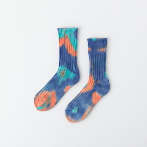 �y500�~OFF�N�[�|���z�z���I�z(���[����OK) RoToTo ���g�g CHUNKY RIBBED CREW SOCKSTIE DYE �`�����L�[���u �N���[�\�b�N�X �^�C�_�C 4�F R1415