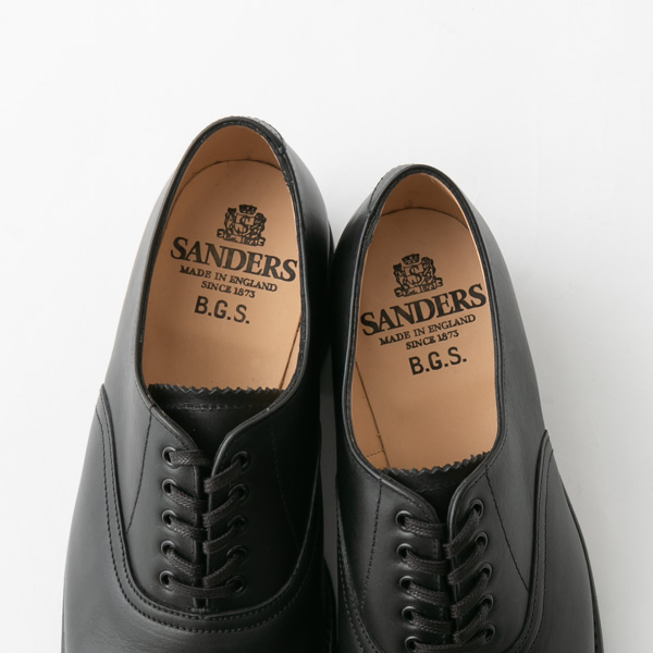 SANDERS サンダース B.G.S. COLLECTION Cap Oxford Black Waxyキャップ オックスフォード シューズ  ブラック 2082BOW | bluebeat web store ブルービート