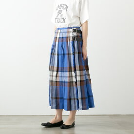 (セール開始28h限定★500円OFFクーポン)O'NEIL OF DUBLIN オニール・オブ・ダブリン WRAP SKIRT リネン タック チェック ストライプ ラップスカート 8色 NOD0901