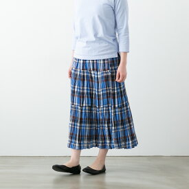 (10%OFFクーポン★4日20：00～)ROCK MOUNT ロックマウント リネン チェック ティアード スカート 3色 sp9999 linen