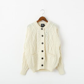 【ポイント10倍 】Aran Woollen Mills アランウーレンミルズ ポケット付き ウール ニット カーディガン 4色 B339 IW2431051