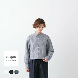 (メール便OK) nicholson ＆ nicholson ニコルソン アンド ニコルソン ショートレングス ブラウス 3色 SARA-W