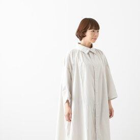 【20%OFF】yarmo ヤーモ ハイカラー ギャザードレス High Collar Gather Dress 2色 YAR-23SS OP39