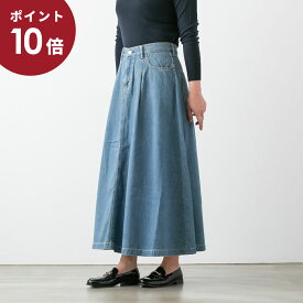caqu サキュウ FS Long Flare Skirt デニム ロング フレア スカート 2色 25011