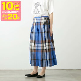 (20日限定★2点購入でP20倍→3点で30倍!) O'NEIL OF DUBLIN オニール・オブ・ダブリン WRAP SKIRT リネン タック チェック ストライプ ラップスカート 8色 NOD0901