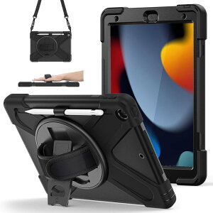 ZenRich iPad 9/8/7 P[X ϏՌ یtBt/y[/360°]X^h nhXgbv/V_[Xgbv SʕیJo[ ipad 9/8/7 10.2C` 