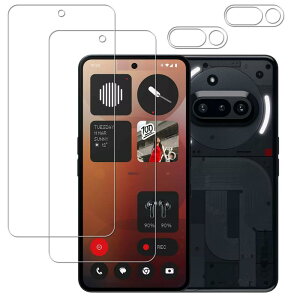 HKKAIS Nothing Phone 3A �t�B�����y2+2 ���Z�b�g�z ���{���Ɏq�̗p Nothing Phone 3A �p �K���X�t�B���� �J�����t�B���� ���� �K���X �t����� �ی�t�B����