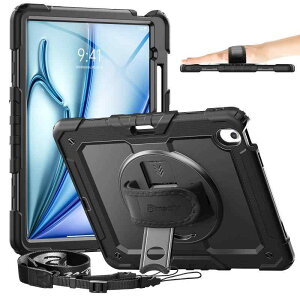 Timecity iPad Air 13C` P[X 2025Vf ϏՌ (M3/M2`bv) ی 360°]X^h ʕیtB nhV_[Xgbv y[t H  dp 2025/ 2024 iPa