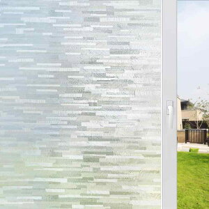 Rabbitgoo 窓ガラス目隠しフィルム 目隠しシート 縦模様 ガラスフィルム 水で貼ってはがせる 窓 めかくしシート UVカット紫外線対策 飛散防止 窓フィルム おしゃれ インテリアシール 網入りガ