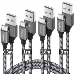 USB Type C �P�[�u���y4�{�Z�b�g 0.3m+1m+1.8m+3m�zetguuds �}���[�d �^�C�vc �P�[�u�� �����f�[�^�]�� ���ϋv�i�C���� �R�[�h �^�C�vc Xperia XZ1 XZ2 XZ3, Galaxy S22 S21 S20 S1