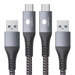 �y2M 2�{�zUSB Type C �P�[�u�� CONMDEX 10Gbps �f�[�^�]�� USB3.1 Gen2 �^�C�v c �����[�dQC/PD3.0�Ή� USB-A to USB-C Android Auto/CarPlay�Ή� ���ϋv�ґg�i�C�����P�[�u