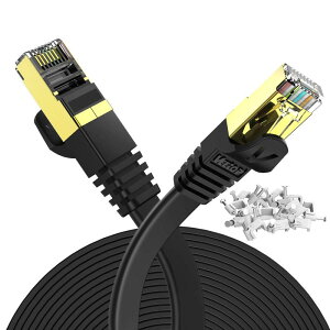 Veetop 30m LAN�P�[�u�� CAT7 ���� �M�K�r�b�g 10Gbps 750MHz �J�e�S���[7 �����b�L RJ45�R�l�N�^ ��R�� �ό� ���O �t���b�g STP PS4 ADSL����Ή� �L��