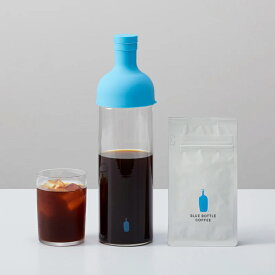【オンライン限定】【公式】ブルーボトルコーヒー コールドブリューボトル＆スリー・アフリカズ (挽き豆)セット｜水出し アイスコーヒー コールドブリュー 挽き豆 抽出 器具 HARIO ハリオ 750ml 保存 食洗器対応 サマーギフト