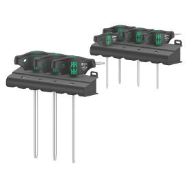 Wera ヴェラ T型ハンドル トルクスドライバーセット HF仕様 T型レンチ 7本組 467/7 TX HF Set 1 ラック付き（05023452001）