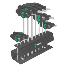 Wera ヴェラ T型ハンドル バイシクルセット6 T型レンチ 10本組　Bicycle Set 6 メタルラック付き（05004174001）