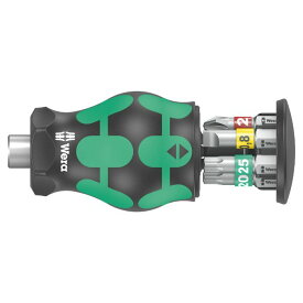 Wera ヴェラ クラフトフォームコンパクト スタビ 1 ビット収納式 差替 ビットハンドルセット Kraftform Kompakt Stubby Magazine 1（05008873001）