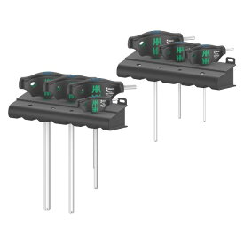 Wera ヴェラ T型ハンドル 六角ドライバーセット HF仕様 T型レンチ 7本組 454/7 HF Set 1 ラック付き（05023450001）