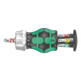Wera ヴェラ クラフトフォームコンパクト スタビ 1 ビット収納式 差替ラチェット ドライバーセット　Kraftform Kompakt Stubby Magazin RA_1（05008883001）