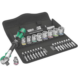 Wera ヴェラ チクロップスピードラチェットセット 差込3/8"スクエアドライブ 収納ポーチ付き 8100 SB 6 Zyklop Speed Ratchet Set（05004046001）