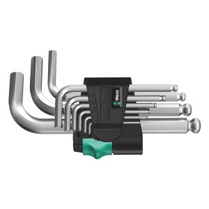 Wera ���F�� L�^�Z�p�����`�Z�b�g 9�{�g �V���[�g�^�C�v ���b�L�d�グ�@950 PKS/9SM Hex-Plus 3 Short Chrome plated�i05133163001�j