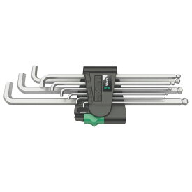 Wera ヴェラ L型六角レンチセット 9本組 先端 短軸 ショート メッキ仕上げ　950 PKLS/9SM-SB Hex-Plus 4 Chrome plated（05073594001）