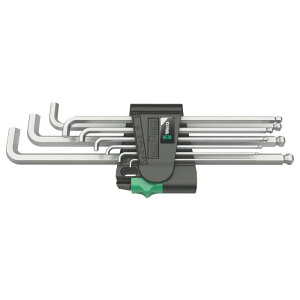 Wera ���F�� L�^�Z�p�����`�Z�b�g 9�{�g ��[ �Z�� �V���[�g ���b�L�d�グ�@950 PKLS/9SM-SB Hex-Plus 4 Chrome plated�i05073594001�j