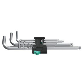 Wera ヴェラ L型六角レンチセット 9本組 メッキ仕上げ　950 PKL/9SM-SB Hex-Plus 1 Chrome plated（05073391001）
