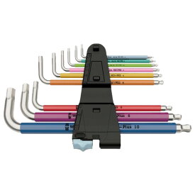 Wera ヴェラ ステンレス L型六角レンチセット 9本組 マルチカラー 3950 SPKL/9 Hex-Plus Multicolour Stainless 1 （05022669001）